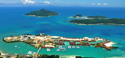 Panoramic view of Eden Island from Mahe - January 2010