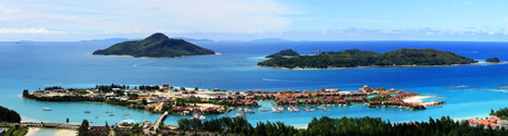 Panoramic view of Eden Island from Mahe - July 2010