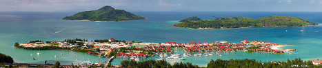 Panoramic view of Eden Island from Mahe - March 2010